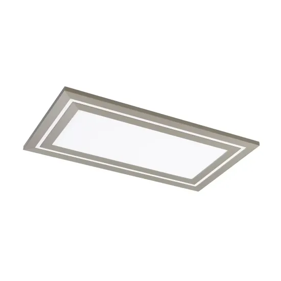 Lucande LED-Panel Leicy, Nickel, 80 cm, RGBIC, CCT