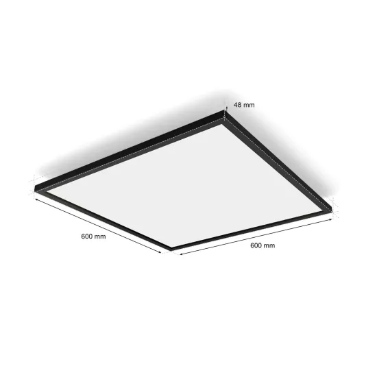 Philips Hue White Ambiance Aurelle 60x60cm schwarz