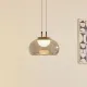 Lucande LED Pendant Light Dain, Single-Light, Smoke Gray, Glass