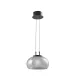 Lucande LED Pendant Light Dain, Single-Light, Smoke Gray, Glass