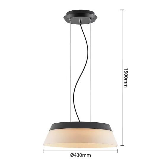 Lucande Jusanna LED Pendant Light, Clear Glass