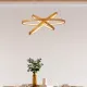 LED Pendant Light Eternity, Gold-Colored, Bamboo, Ø 50 cm