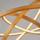 LED Pendant Light Eternity, Gold-Colored, Bamboo, Ø 50 cm