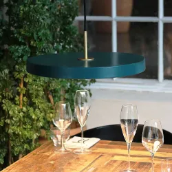 UMAGE Asteria Medium Pendant Light, Brass Green