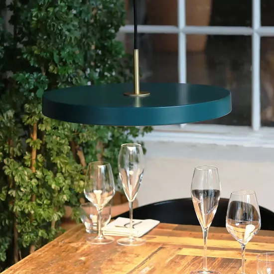 UMAGE Asteria Medium Pendant Light, Brass Green