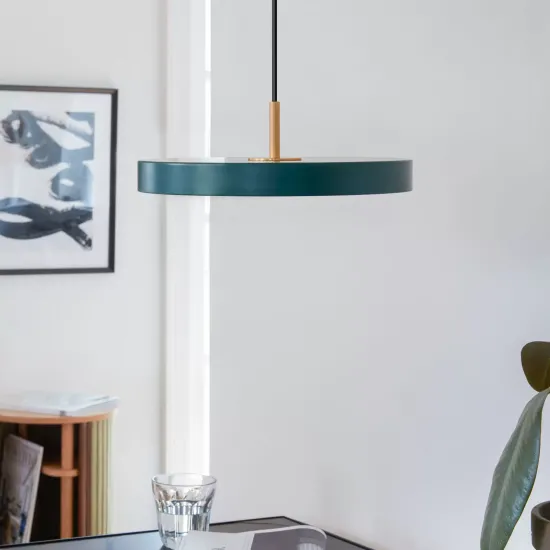 UMAGE Asteria Medium Pendant Light, Brass Green