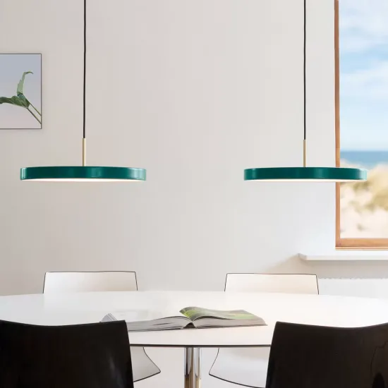UMAGE Asteria Medium Pendant Light, Brass Green