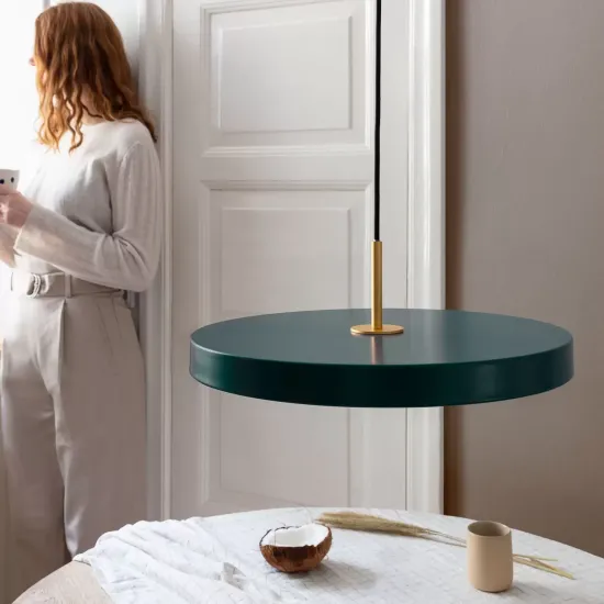 UMAGE Asteria Medium Pendant Light, Brass Green