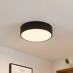 Lindby LED Ceiling Light Simera, Ø 30 cm, Black, White