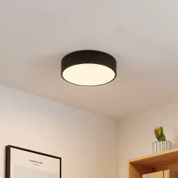 Lindby LED Ceiling Light Simera, Ø 30 cm, Black, White