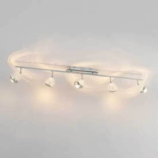 Lucande Kilio LED Spotlight, 5-Light, Chrome