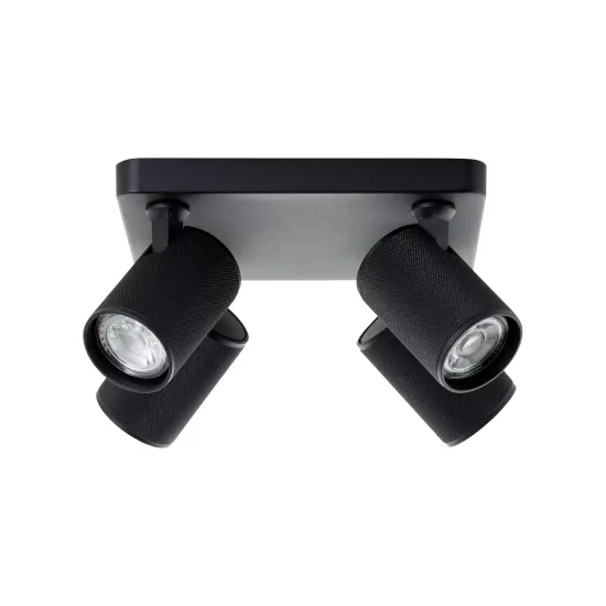LED Ceiling Spotlight Marty, 22 cm Length, Sand Black, 4-Light