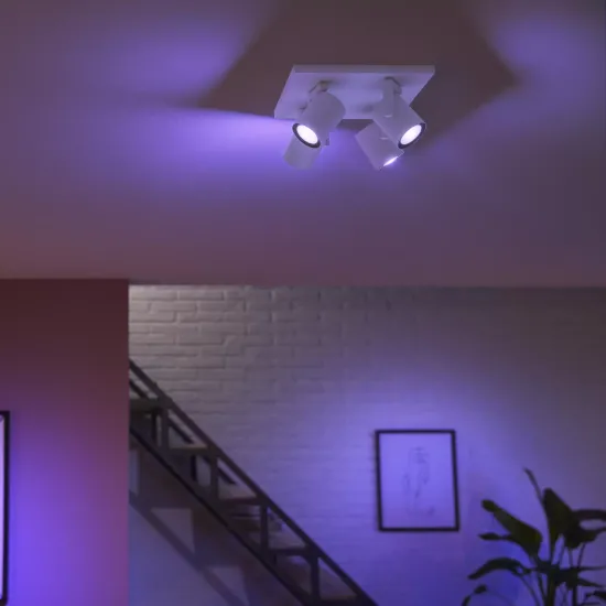 Philips Hue LED Spotlight Argenta, White, 4-Light, RGB CCT
