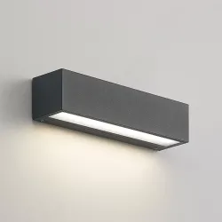 Arcchio LED Wall Lamp Lengo, 25 cm, Anthracite, Single-Light, CCT