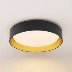 Lindby Gracjan LED Ceiling Light CCT Black / Gold