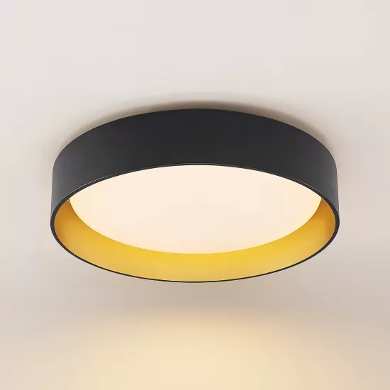Lindby Gracjan LED Ceiling Light CCT Black / Gold
