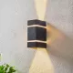 Outdoor Wall Lamp Cremona, Effect Stripes, Height 19.5 cm