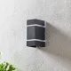 Outdoor Wall Lamp Cremona, Effect Stripes, Height 19.5 cm