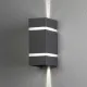 Outdoor Wall Lamp Cremona, Effect Stripes, Height 19.5 cm