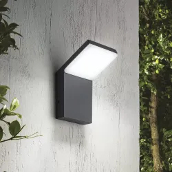 Ideal Lux LED Outdoor Wall Light Style, Anthracite, Aluminum, 4000K