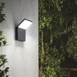 Ideal Lux LED Outdoor Wall Light Style, Anthracite, Aluminum, 4000K