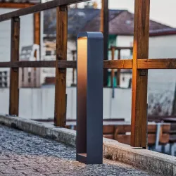 Lindby LED Pathway Light Emima, 80 cm, Anthracite, Aluminum