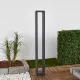 Lucande LED Pathway Lamp Jupp, Graphite Gray, Aluminum, 90 cm