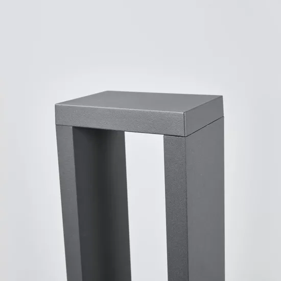Lucande LED Pathway Lamp Jupp, Graphite Gray, Aluminum, 90 cm