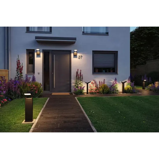 Paulmann LED Pathway Light Juntea, Anthracite, Sensor, 2-Light