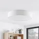 Lindby LED Ceiling Lamp Ellamina, Ø 60 cm, White, Fabric