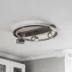 Lindby Berisha LED Ceiling Lamp, 4-Light, Nickel