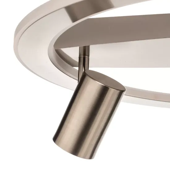 Lindby Berisha LED Ceiling Lamp, 4-Light, Nickel