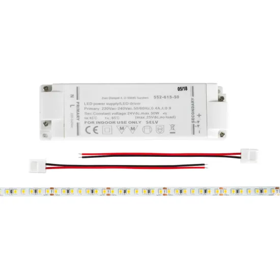 BRUMBERG QualityFlex LED strip set, 5 m, 48 W, 3100K