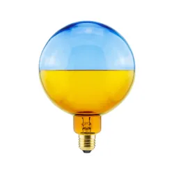 SEGULA LED Globe Illusion, E27, G145, blue/amber, 6W, 1900K, dimmable