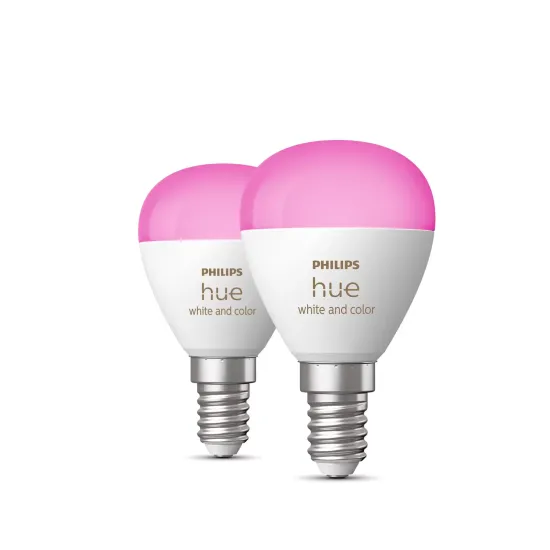 Philips Hue White & Color Ambiance E14, 5.1W, 2-pack