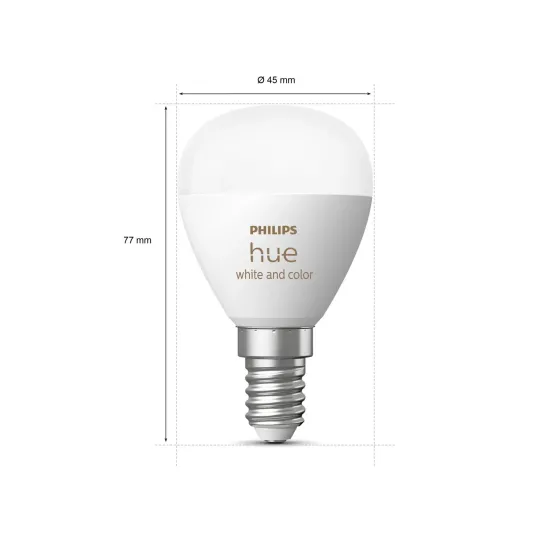 Philips Hue White & Color Ambiance E14, 5.1W, 2-pack