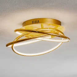 Barna – A Gold-Colored LED Ceiling Lamp