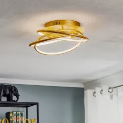 Barna – A Gold-Colored LED Ceiling Lamp
