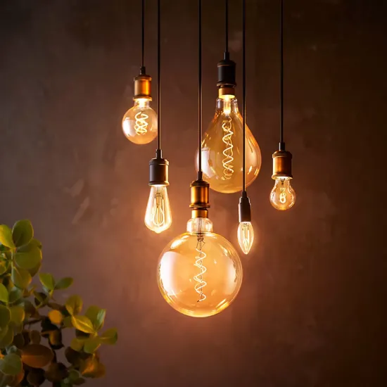 Philips E27 Giant LED globe lamp, 7W, gold, dimmable