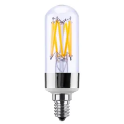 SEGULA LED lamp Tube, E14, 6.7W, 2700K, dimmable, clear, 2-pack