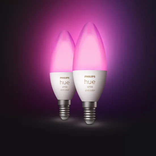 Philips Hue candle White & Color Ambiance, E14, 5.3W, 2-pack
