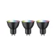Paulmann LED GU10, 4.8W, 350 lm, Zigbee, black, 3-pack