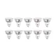 Lindby LED reflector GU10, 5W, clear, 3000K, 55°, 20-pack