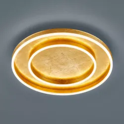 Helestra Sona LED ceiling light, dimmable, Ø60 cm, gold