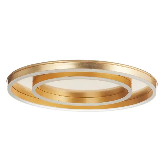 Helestra Sona LED ceiling light, dimmable, Ø60 cm, gold