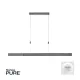 PURE Moto LED pendant light with dimmer, gray
