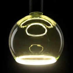 SEGULA LED globe lamp Floating, E27, green, G200, 6W, 922, dimmable
