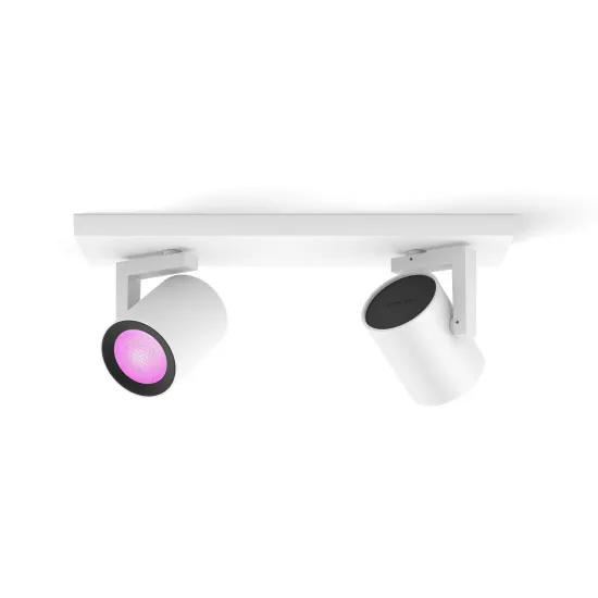 Philips Hue LED ceiling spotlight Argenta, white, 2-light, RGB, CCT